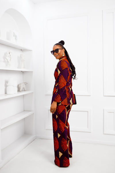 ZYLA AFRICAN PRINT SUIT SET