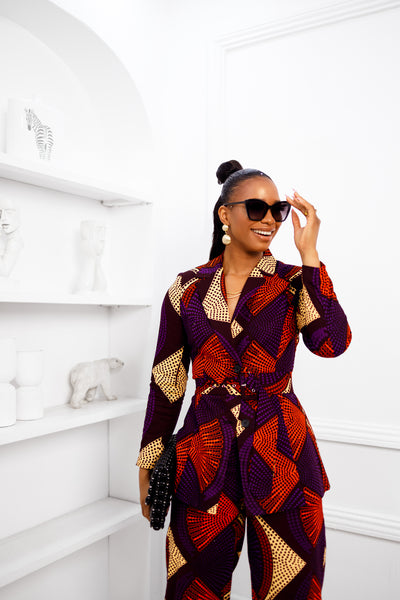 ZYLA AFRICAN PRINT SUIT SET