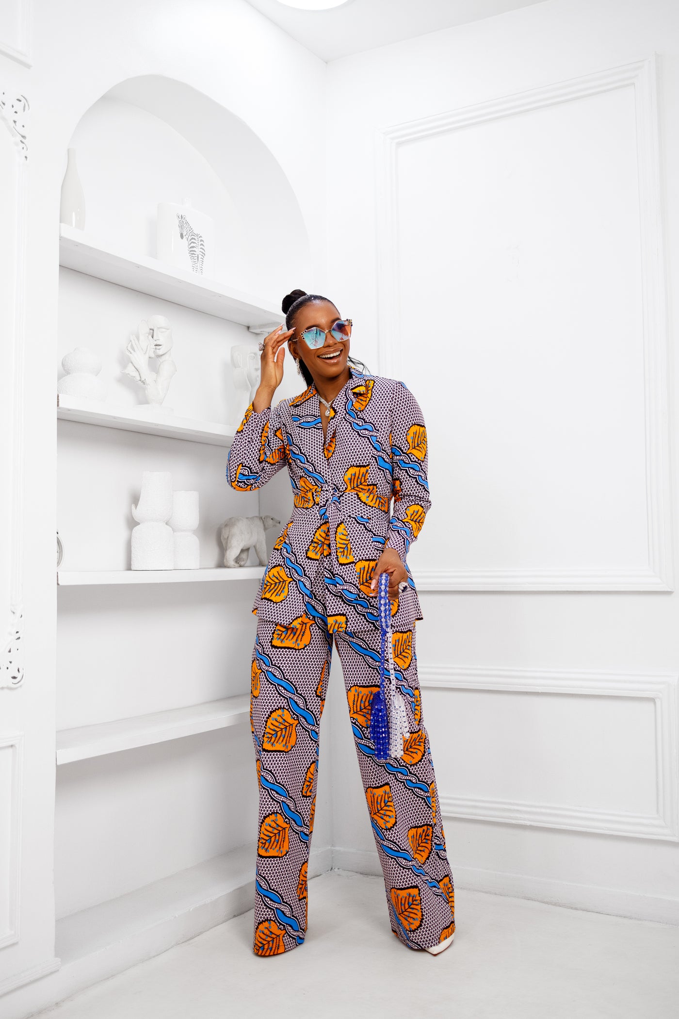 ZYLA AFRICAN PRINT SUIT SET [MULTICOLOR]