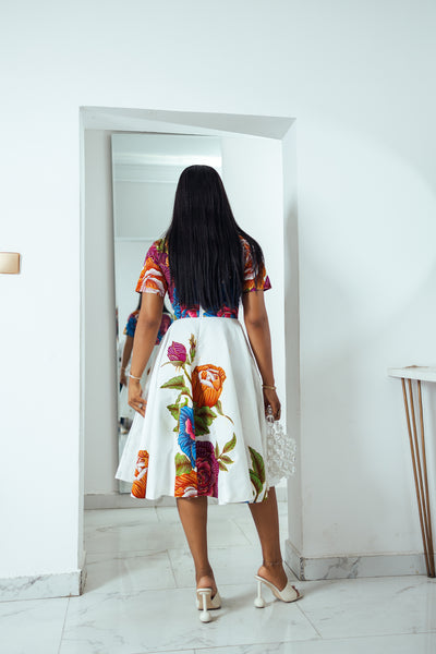 LOLADE AFRICAN PRINT FLORAL DRESS