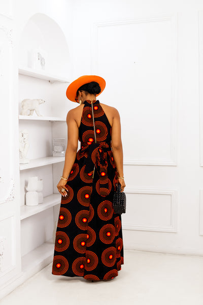 NYLA AFRICAN PRINT MAXI DRESS