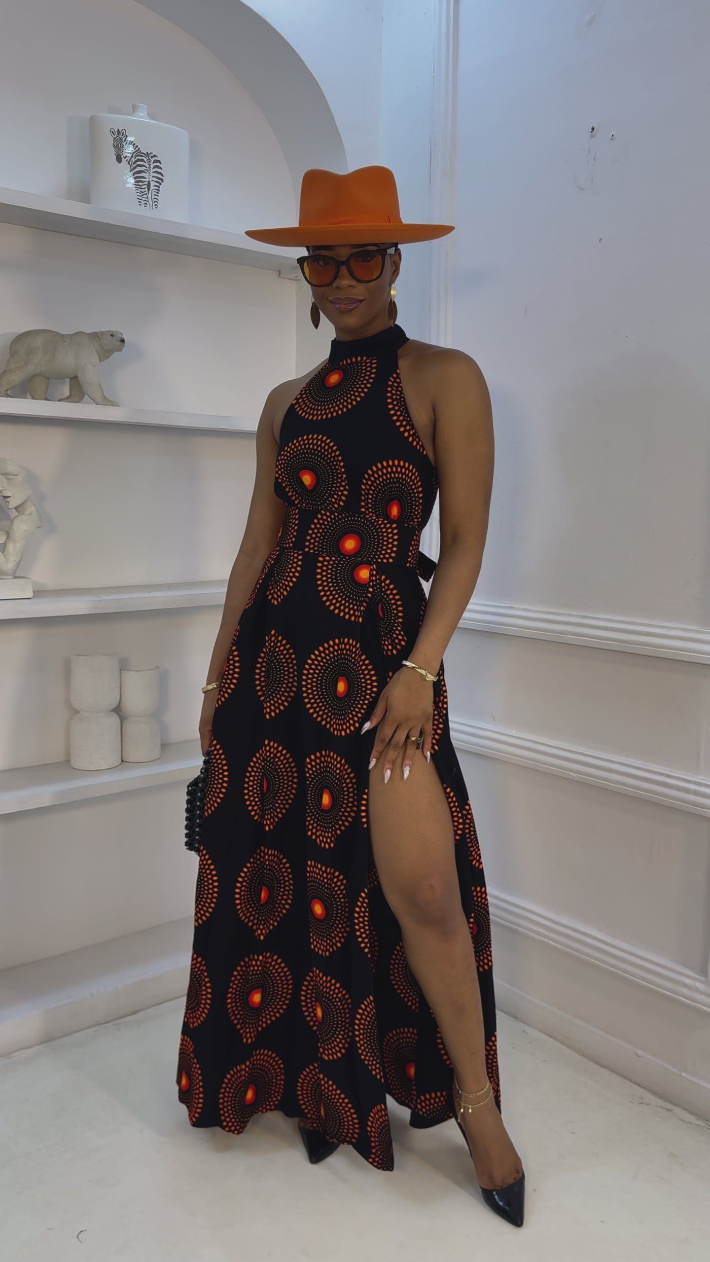 NYLA AFRICAN PRINT MAXI DRESS