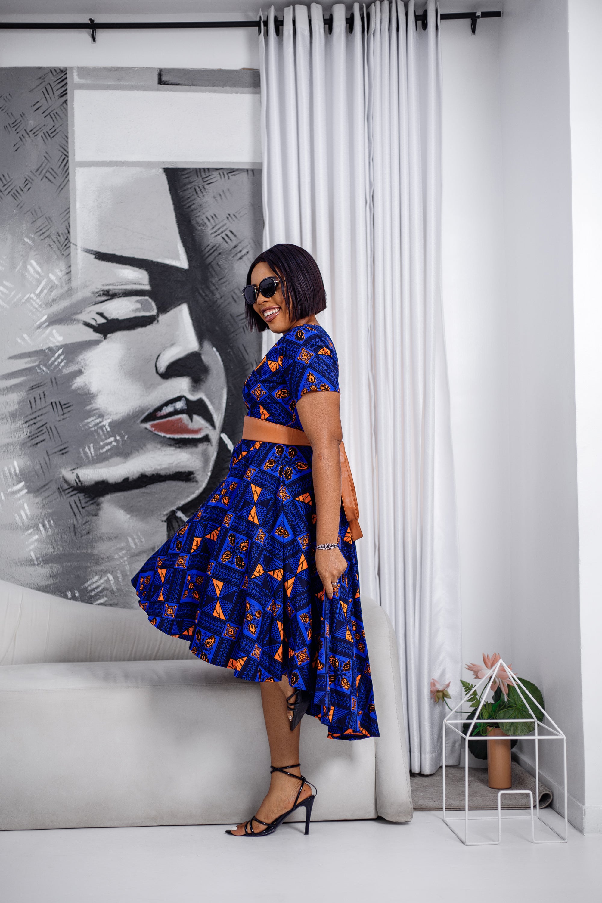 High low hotsell african print dresses